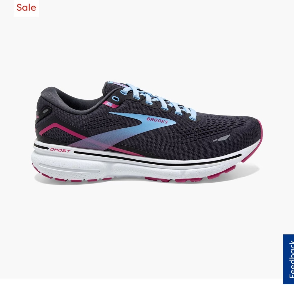 BROOKS Woman’s Ghost 15 Running Shoes WORN TWICE size 7 ebony/lilac rose